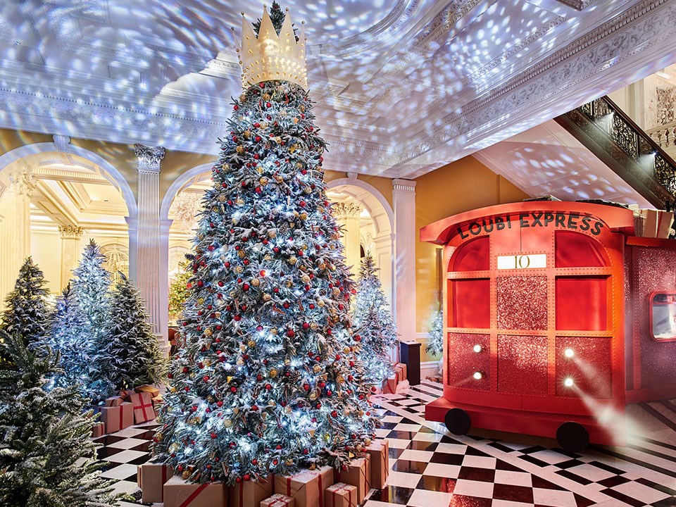 Claridge's Christmas Tree, from 2019, was the work of a legendary designer - Christian Louboutin.