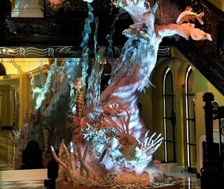 John Galliano designed the 2010 Claridge's Christmas Tree for Dior, named �Under the Sea�.