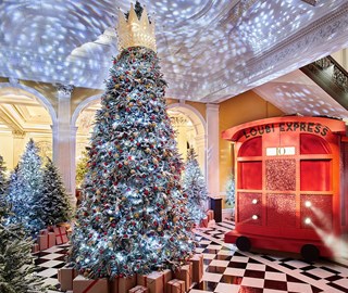 Claridge's Christmas Tree, from 2019, was the work of a legendary designer - Christian Louboutin.