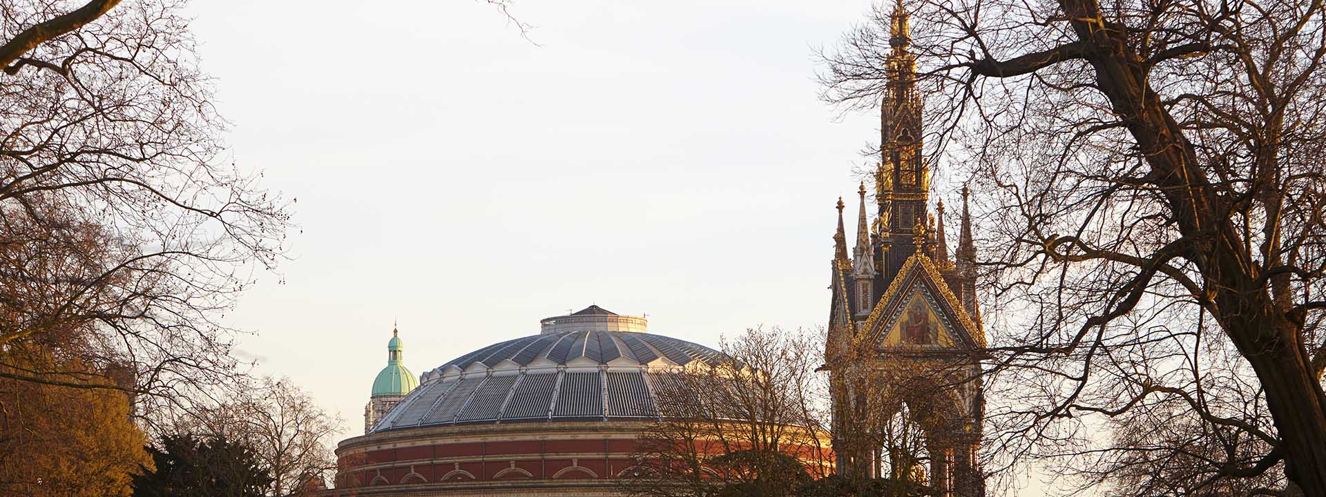 A view of Kensington Garden and Royal Albert Hall is in the background.