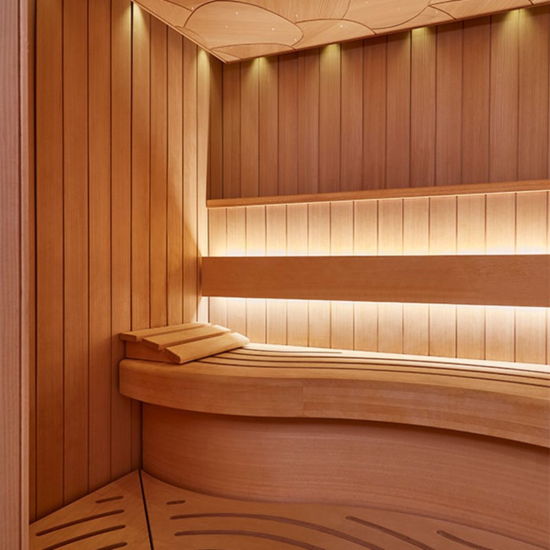 View of Claridge's Spa sauna.