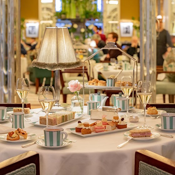 Champagne afternoon tea