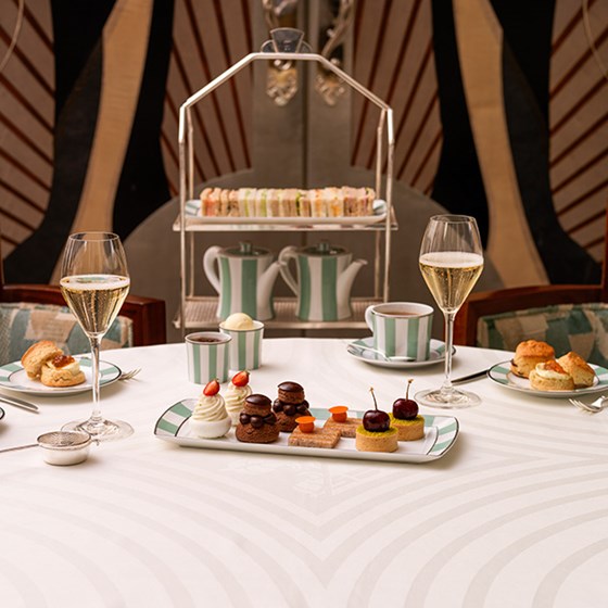 Champagne afternoon tea