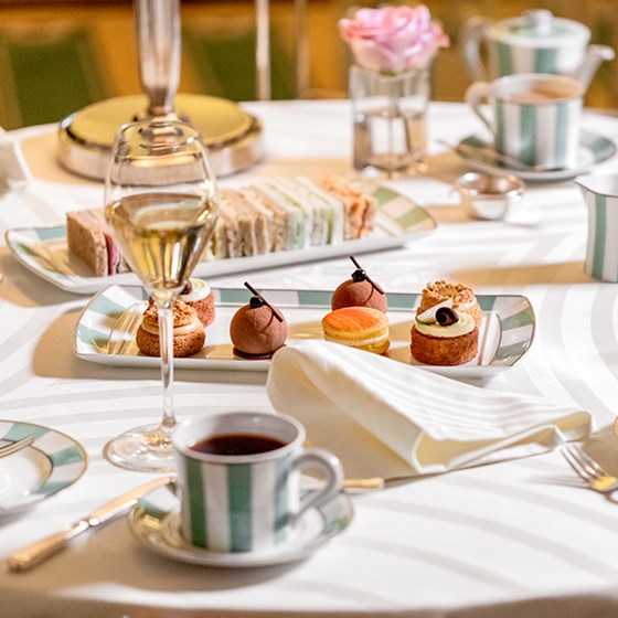 Champagne afternoon tea