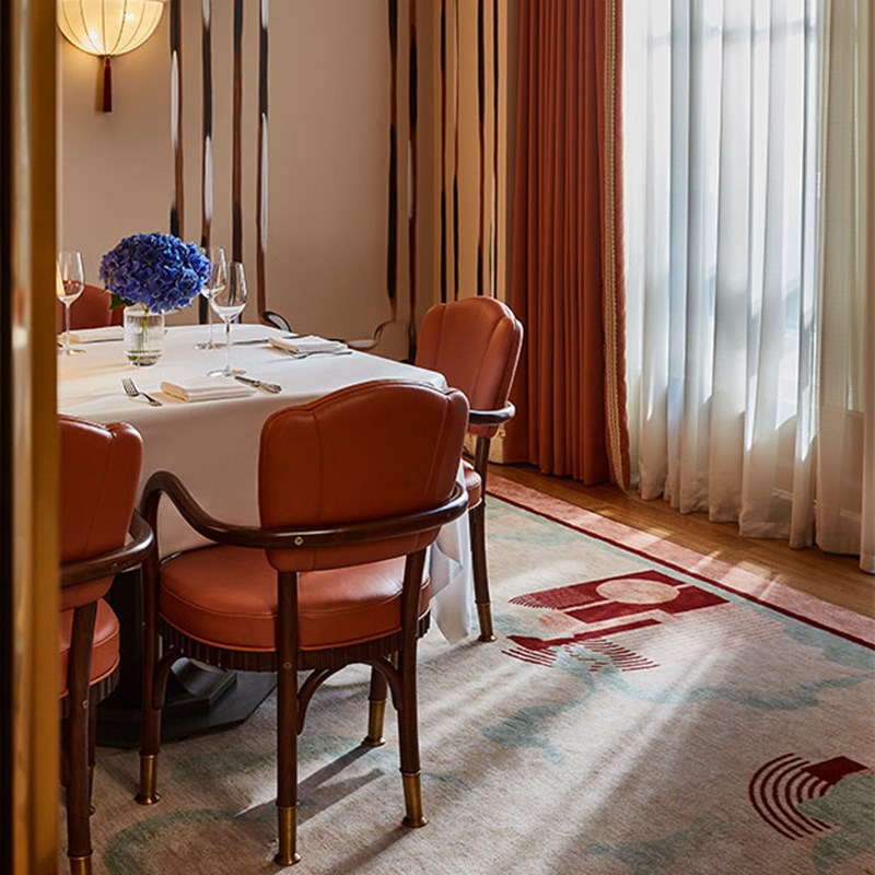 chairs, table and flowers