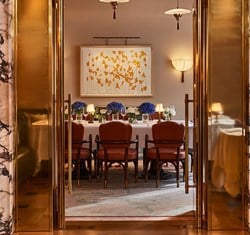 Claridge's Restaurant Private dining table view