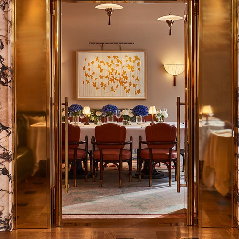 Claridge's Restaurant Private dining table view