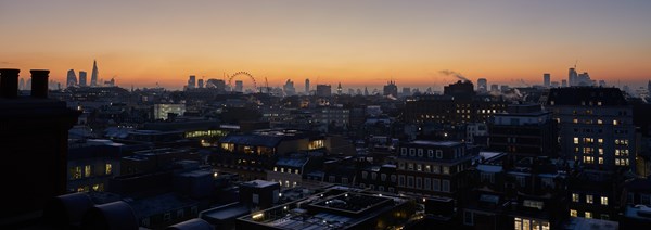 View on the London rooftops from the Penthouse at Claridge's